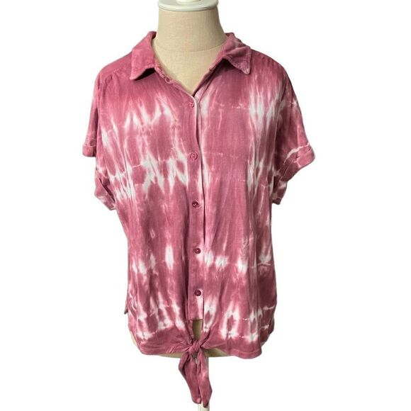 C&C California Berry Tie-Died Crop Top / SZ: M / NWT - Picture 1 of 7